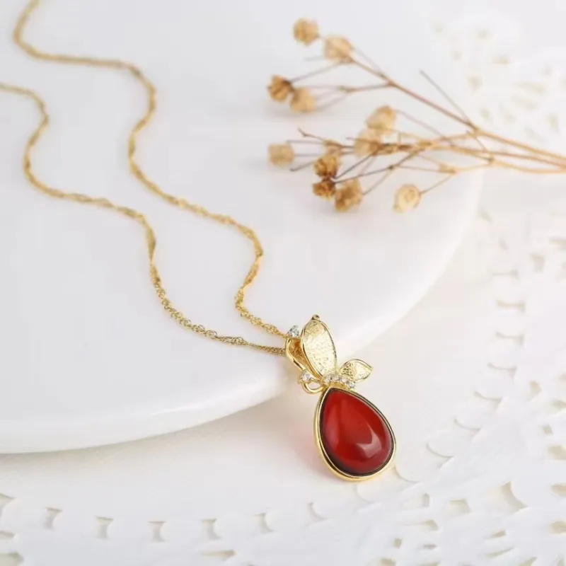 LIANGYUXI Amber Fine Jade Necklaces Women's-4