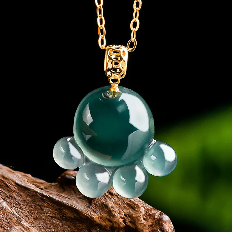LIANGYUXI Ice Type Jadeite Necklaces Unisex-5