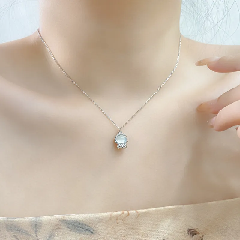 LIANGYUXI Natural Chalcedony Jade Necklaces Women's-7