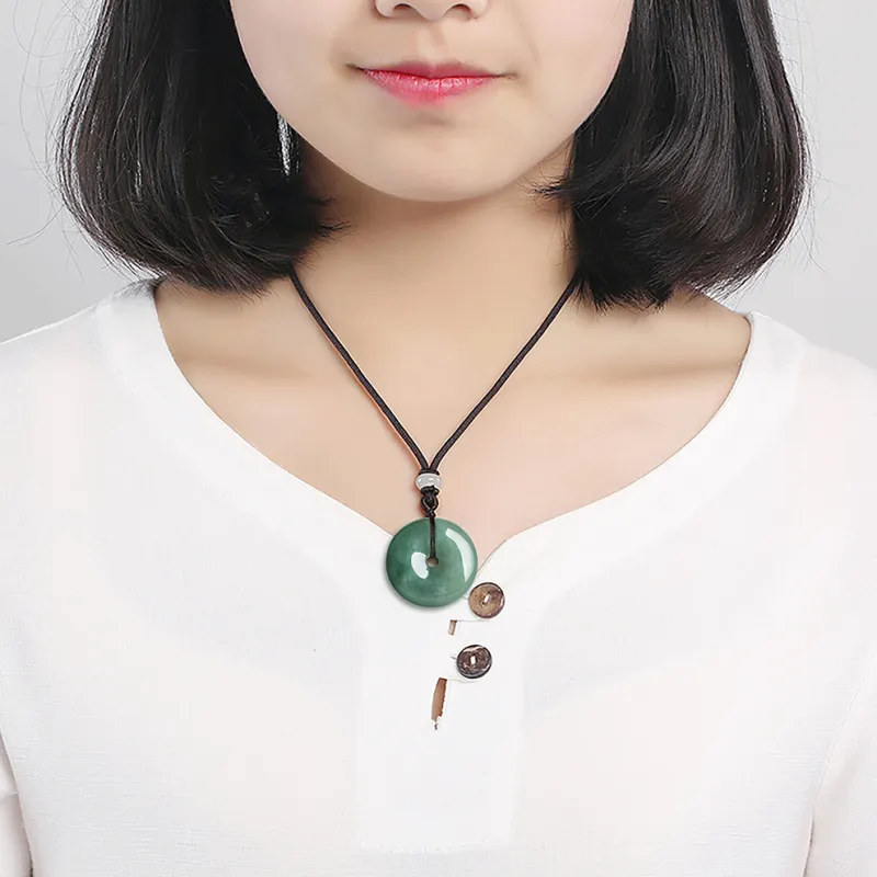 LIANGYUXI Glutinous Jade Jadeite Necklaces Unisex-4