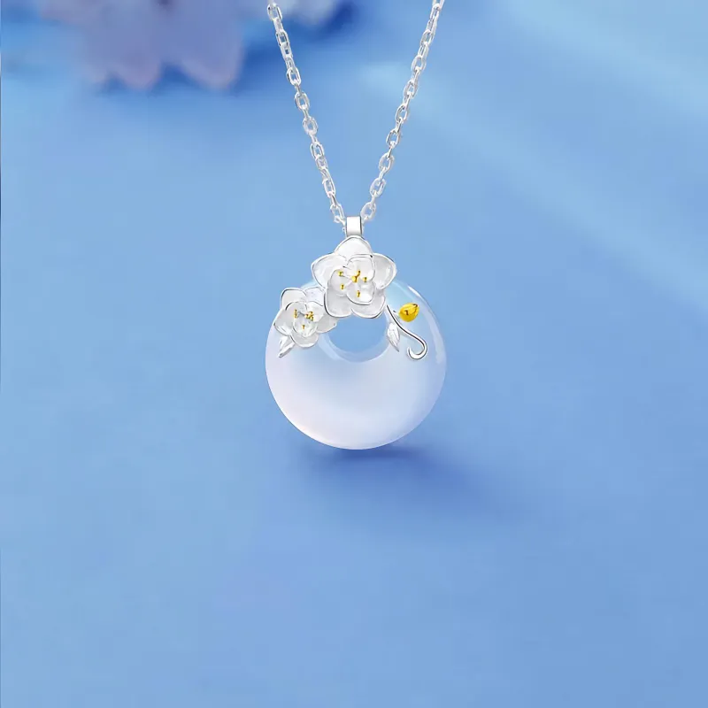 LIANGYUXI Natural Chalcedony Jade Necklaces Women's-2