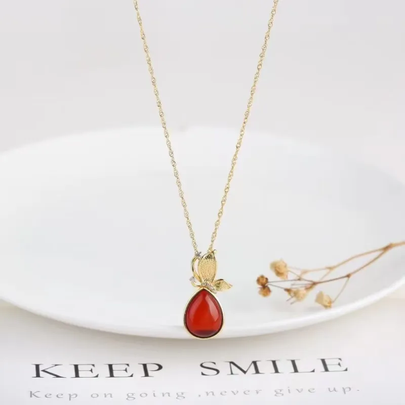 LIANGYUXI Amber Fine Jade Necklaces Women's-2