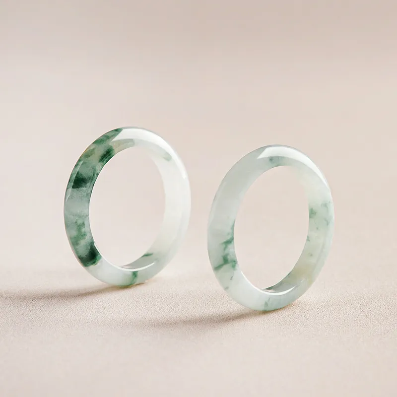 LIANGYUXI Glutinous Jade Jadeite Rings Unisex-3