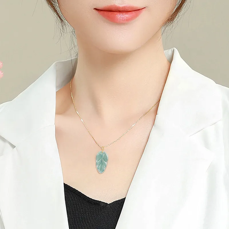 LIANGYUXI Ice Type Jadeite Necklaces Unisex-4