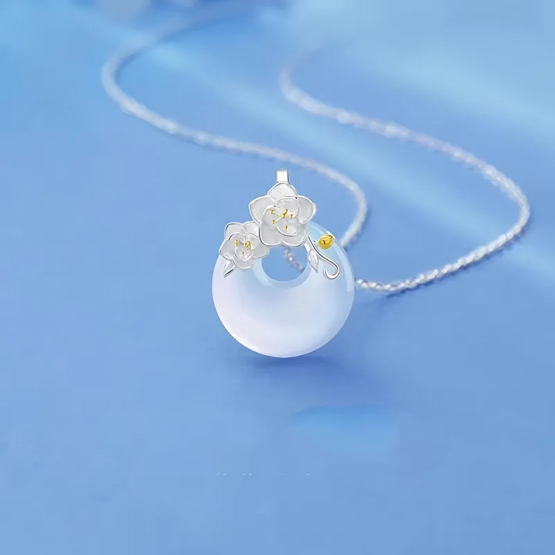 LIANGYUXI Natural Chalcedony Jade Necklaces Women's-5