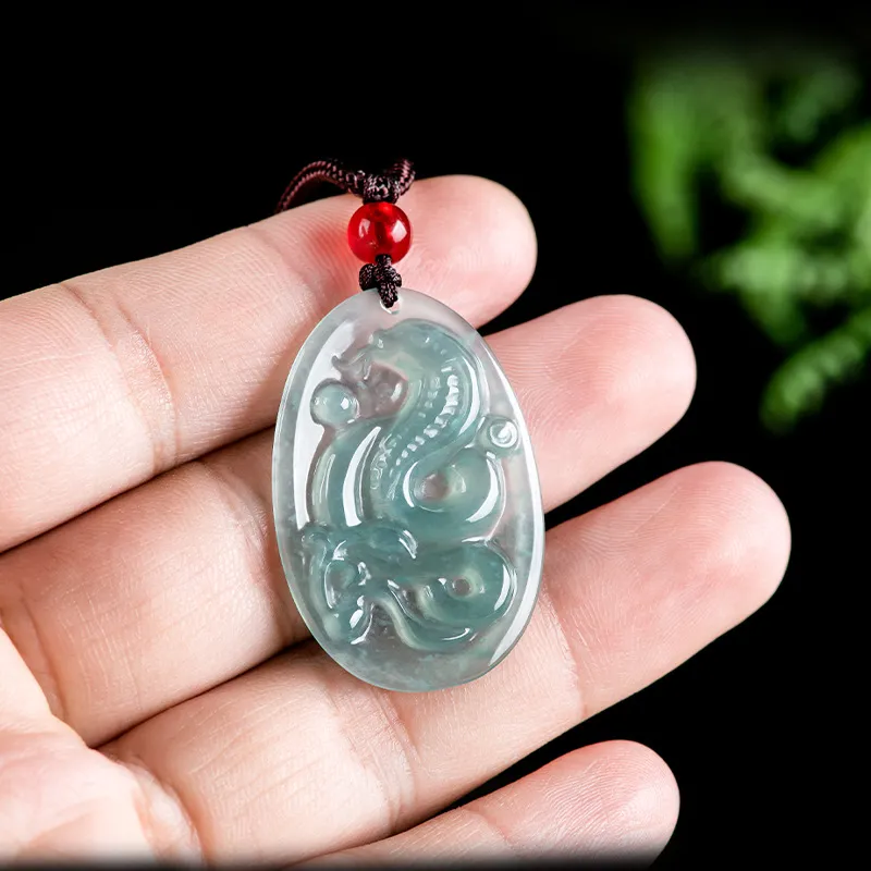 LIANGYUXI Ice Glutinous Jadeite Necklaces Unisex-3