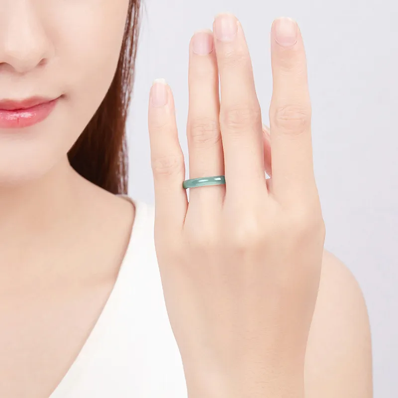 LIANGYUXI Ice Type Jadeite Rings Unisex-4