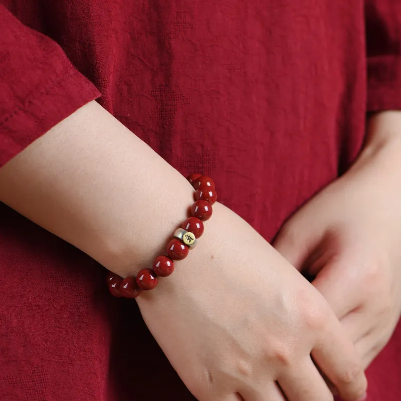 LIANGYUXI Cinnabar Jade Bracelets Unisex-2