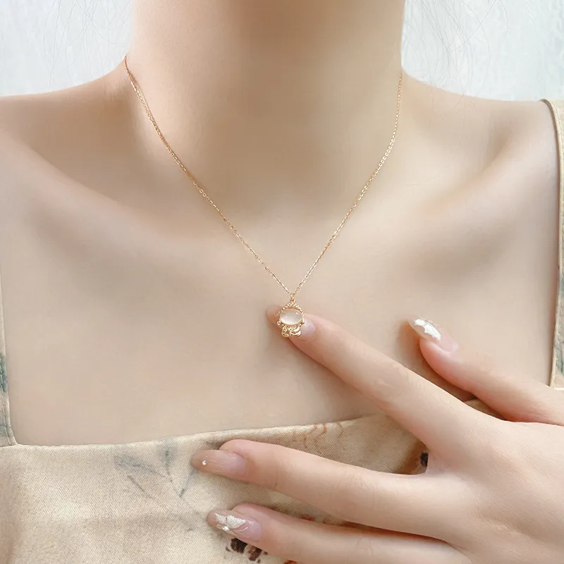 LIANGYUXI Natural Chalcedony Jade Necklaces Women's-3
