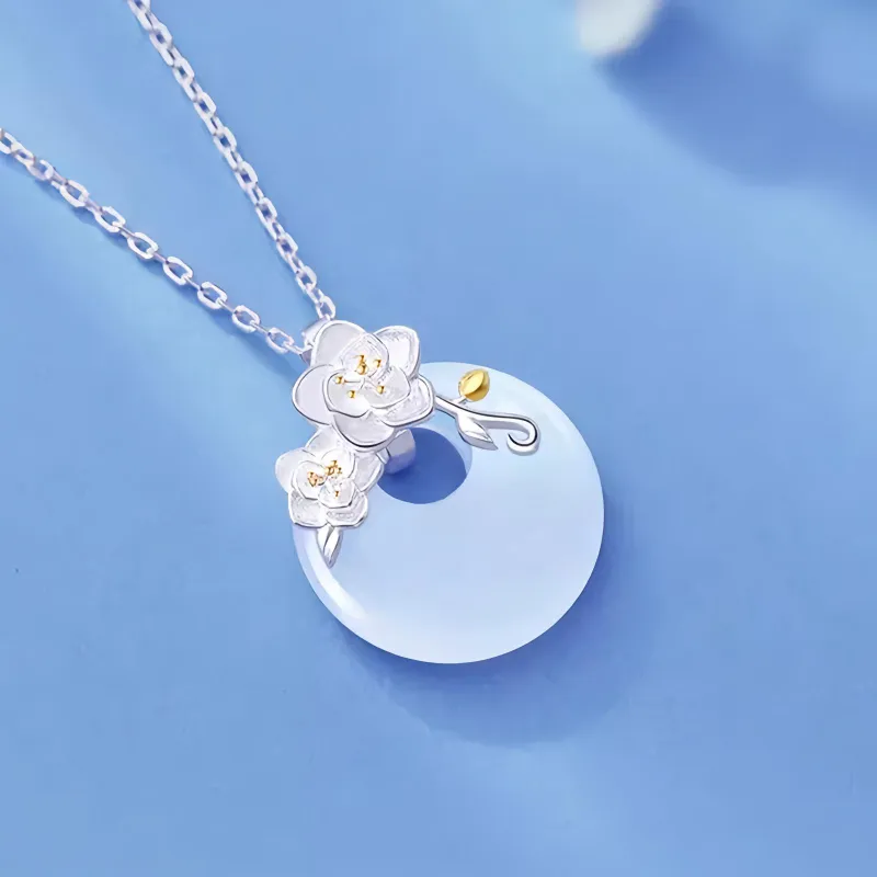 LIANGYUXI Natural Chalcedony Jade Necklaces Women's-6