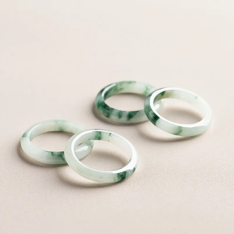 LIANGYUXI Glutinous Jade Jadeite Rings Unisex-1