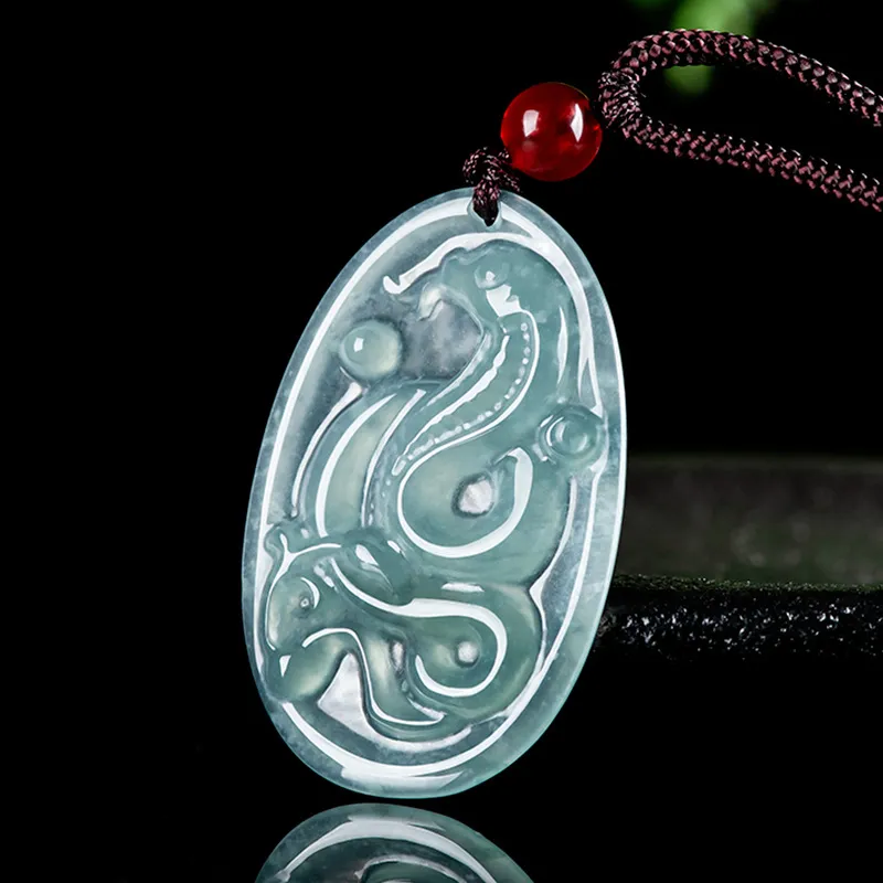 LIANGYUXI Ice Glutinous Jadeite Necklaces Unisex-2