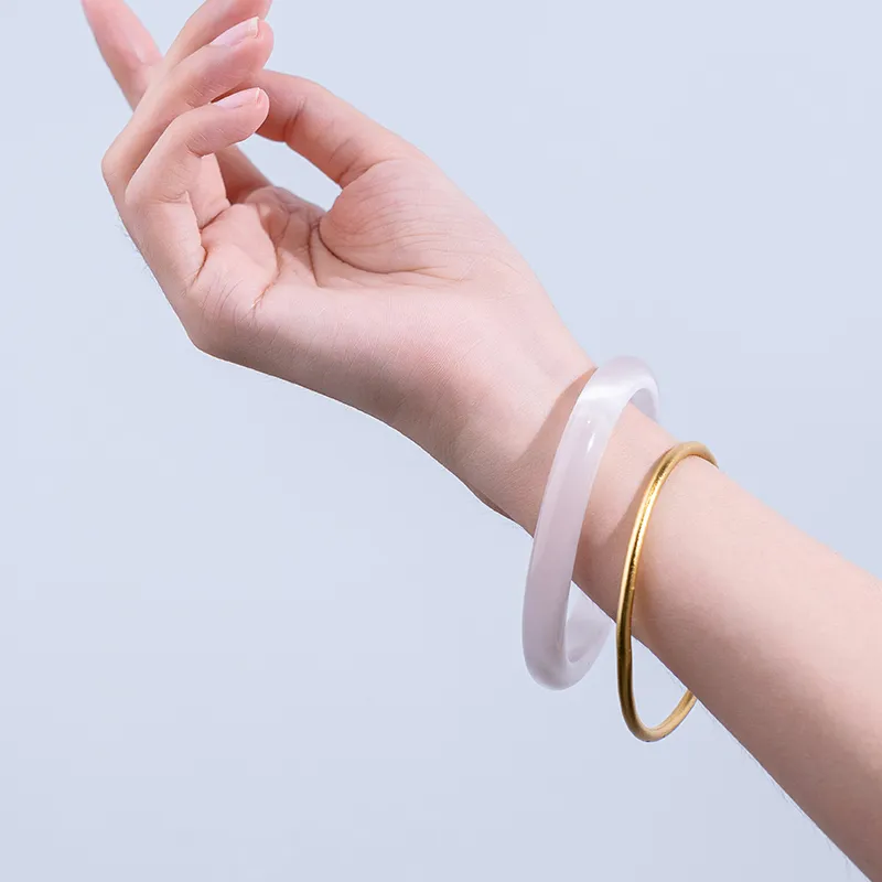 LIANGYUXI Glass Cat Eye Jade Bangles Women's-10