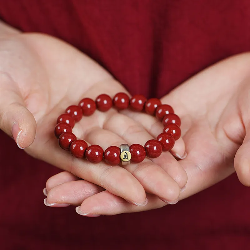 LIANGYUXI Cinnabar Jade Bracelets Unisex-3
