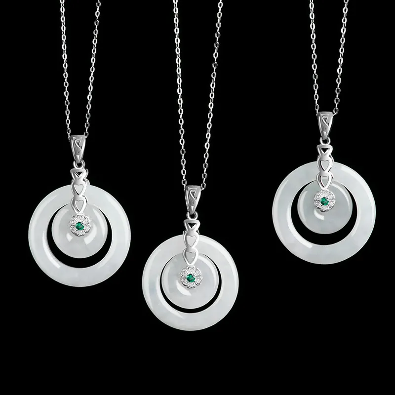 LIANGYUXI Glutinous Jade Jadeite Necklaces Women's-3