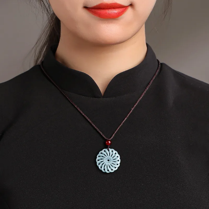 LIANGYUXI Glutinous Jade Jadeite Necklaces Women's-4
