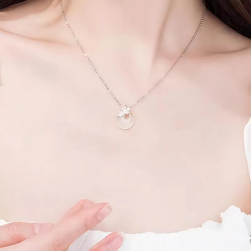 LIANGYUXI Natural Chalcedony Jade Necklaces Women's-3
