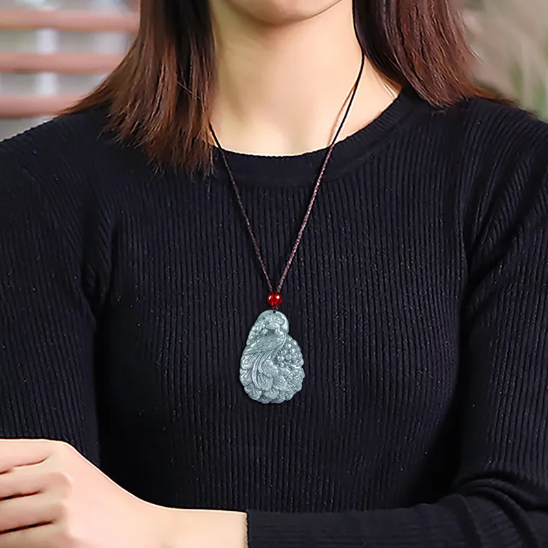 LIANGYUXI Glutinous Jade Jadeite Necklaces Women's-4