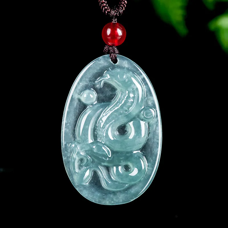 LIANGYUXI Ice Glutinous Jadeite Necklaces Unisex-1