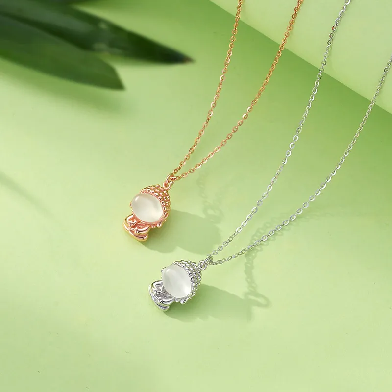 LIANGYUXI Natural Chalcedony Jade Necklaces Women's-2