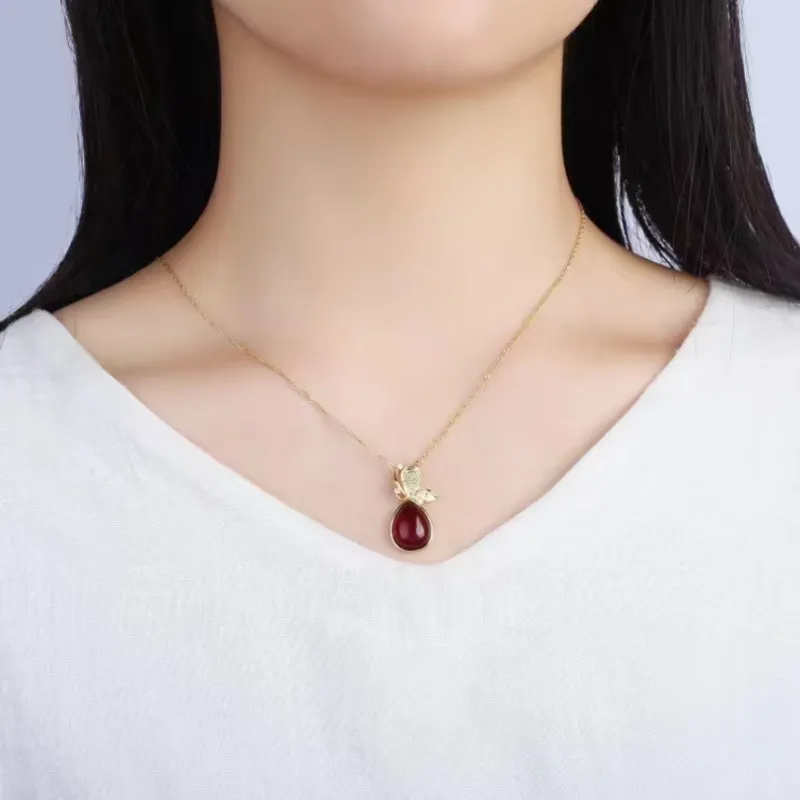 LIANGYUXI Amber Fine Jade Necklaces Women's-5