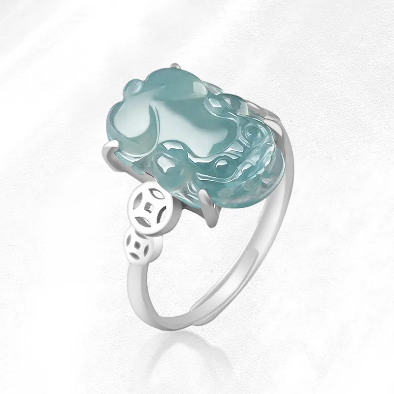 LIANGYUXI Glutinous Jade Jadeite Rings Women's-4