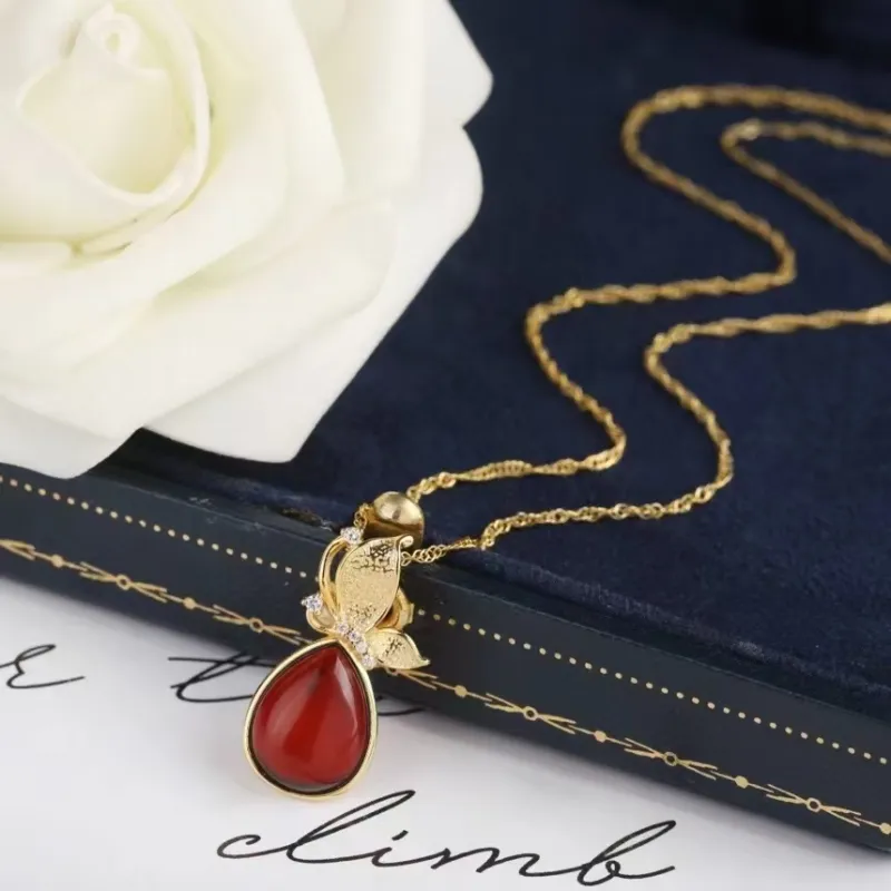 LIANGYUXI Amber Fine Jade Necklaces Women's-3