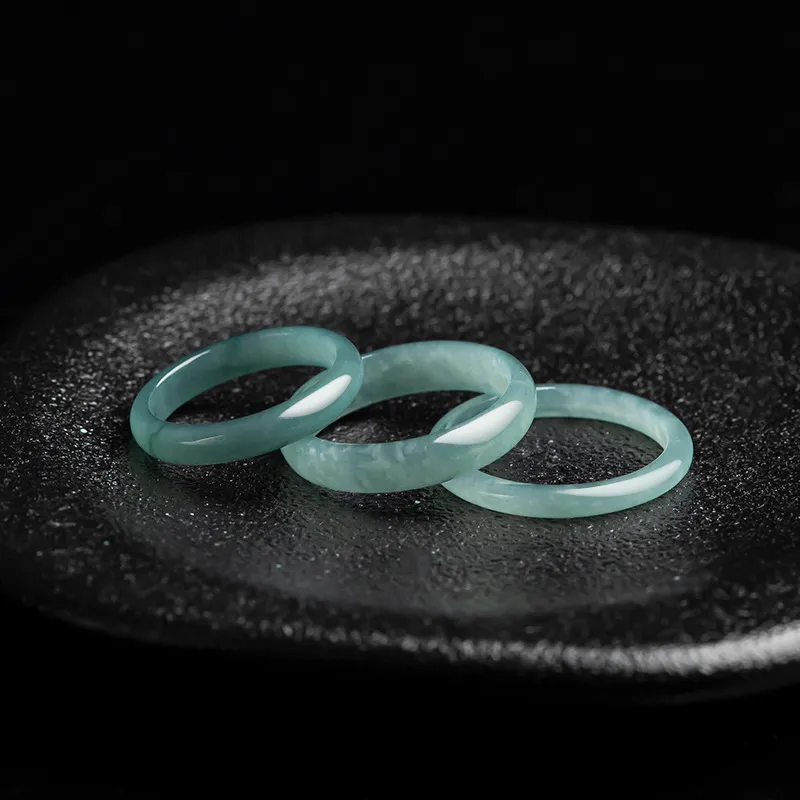 LIANGYUXI Ice Type Jadeite Rings Unisex-2