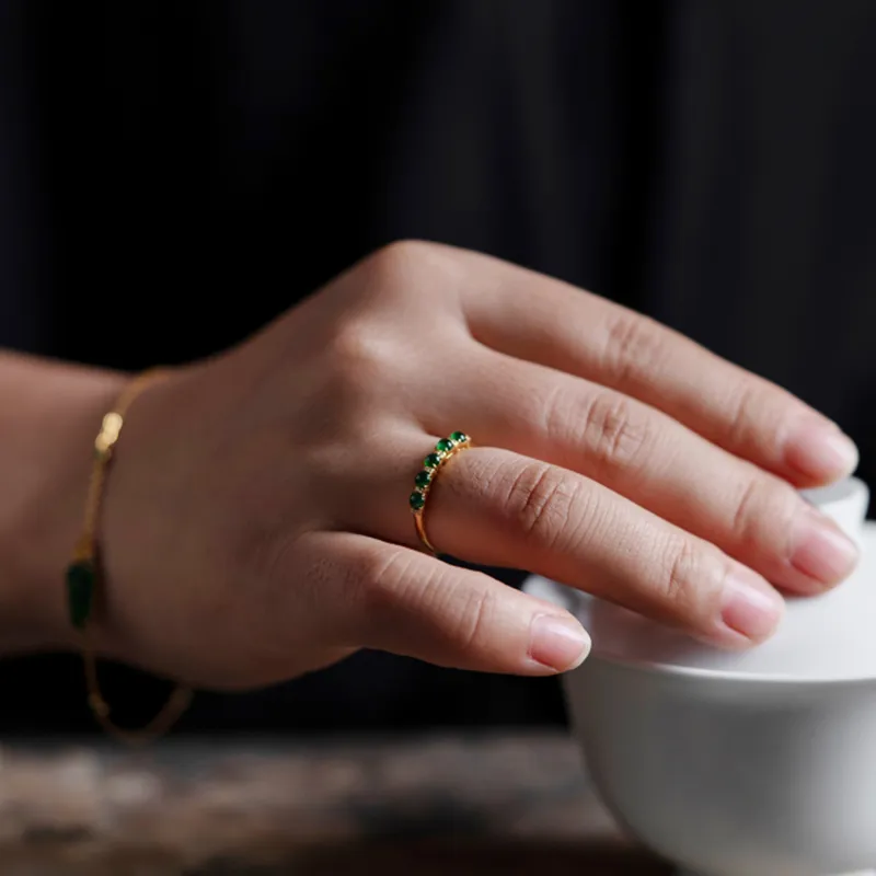 LIANGYUXI Ice Type Jadeite Rings Unisex-1