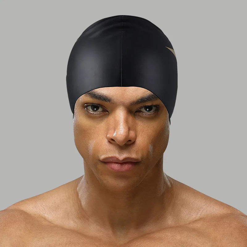 Mizuno Swim Cap Silicone Unisex Black White-1