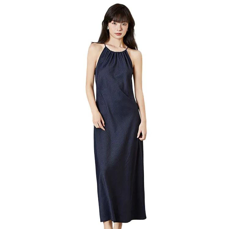 HDFULERN Slip Dresses Women's Blue-2