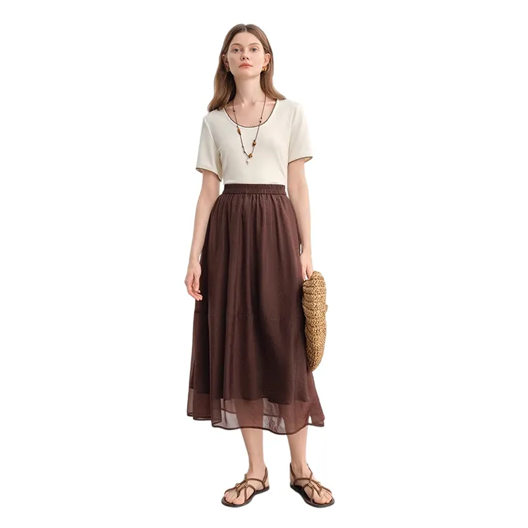 HDFULERN T Shirts Women's Beige-2