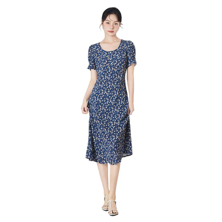 HDFULERN Short Sleeved Dress Women's-5