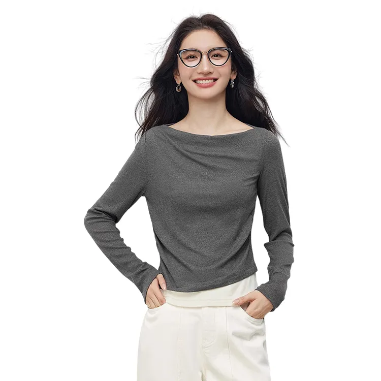 HDFULERN T Shirts Women's Gray-4