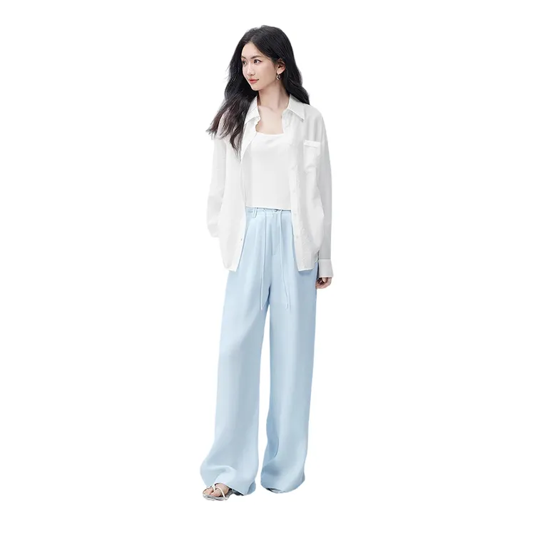 HDFULERN Casual Pants Women's Blue-3