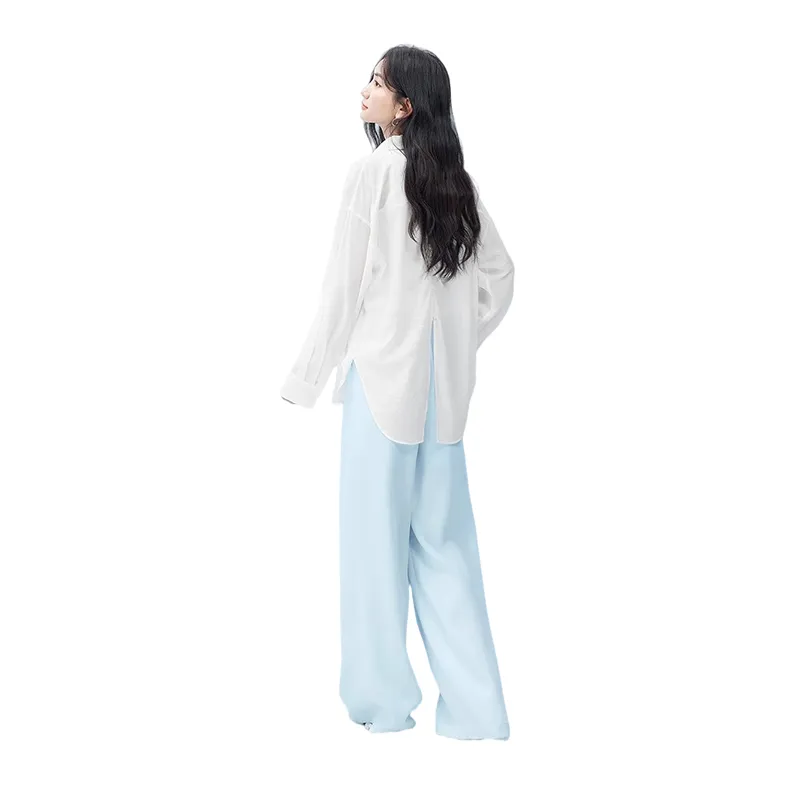 HDFULERN Casual Pants Women's Blue-4
