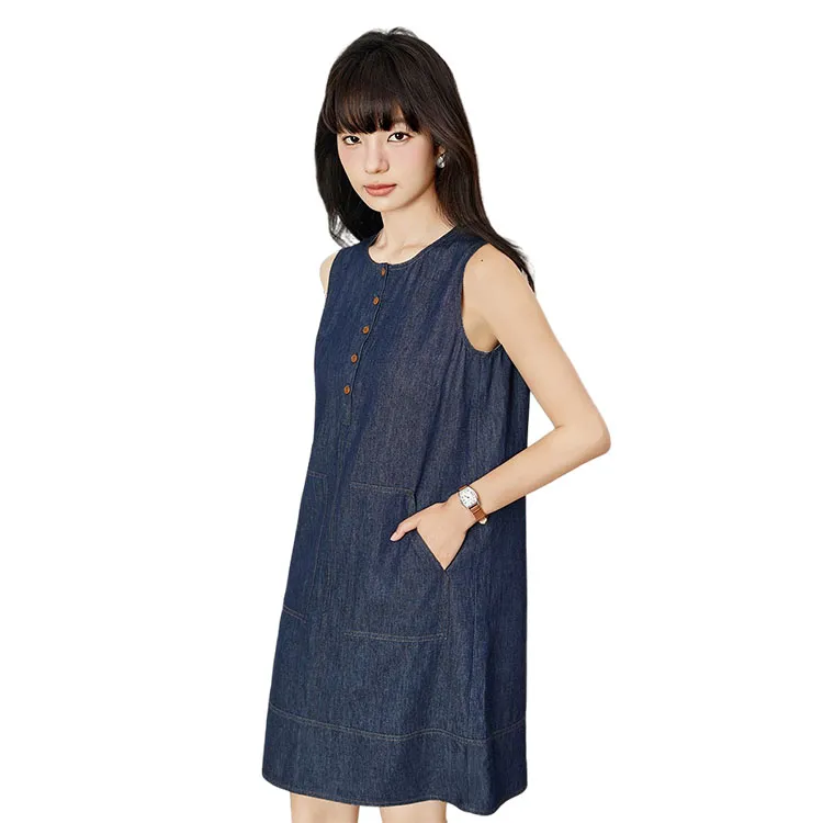 HDFULERN Sleeveless Dress Women's-3