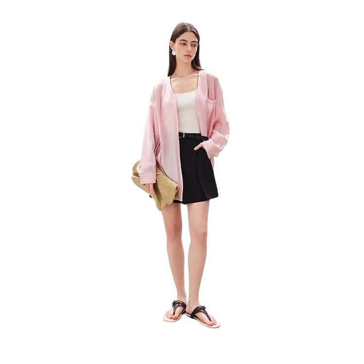 HDFULERN Shirts Women's Pink-2