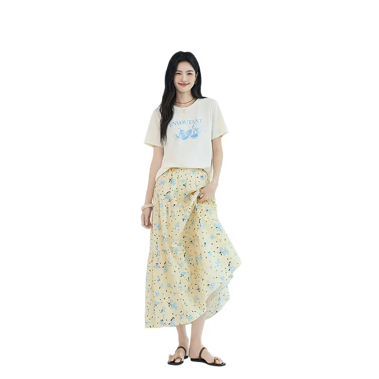 HDFULERN Casual Long Skirt Women's-5