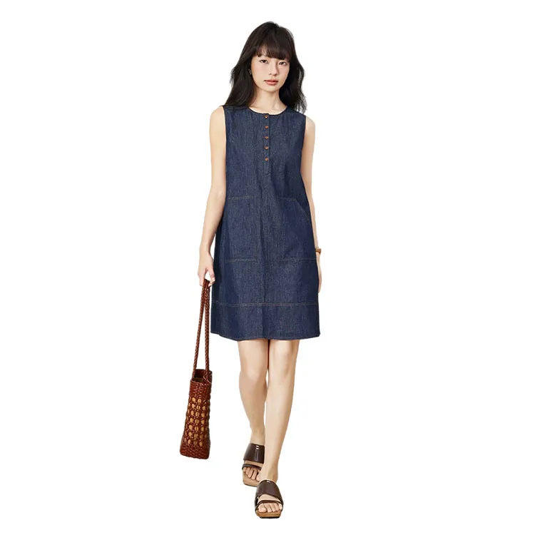 HDFULERN Sleeveless Dress Women's-5