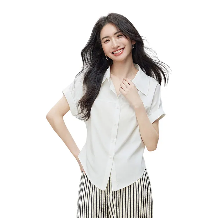 HDFULERN Shirts Women's White-2