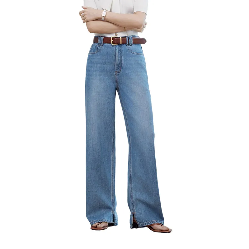 HDFULERN Jeans Women's Denim Blue-3