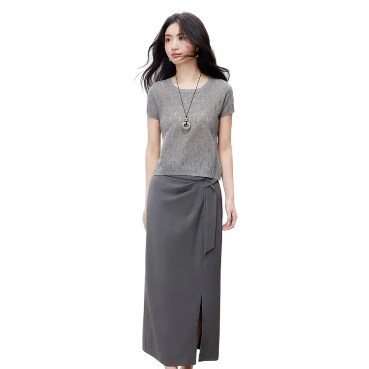 HDFULERN Casual Long Skirt Women's-4
