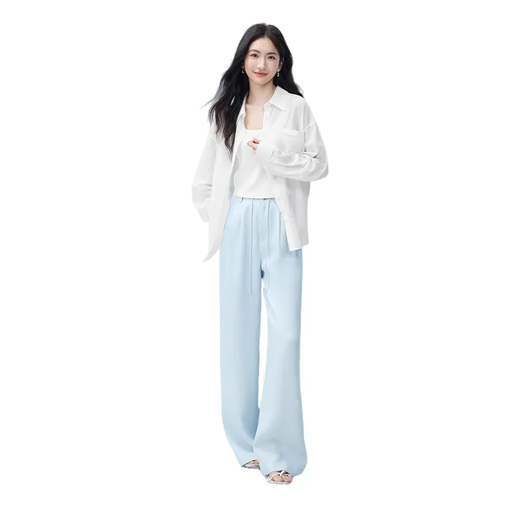 HDFULERN Casual Pants Women's Blue-2