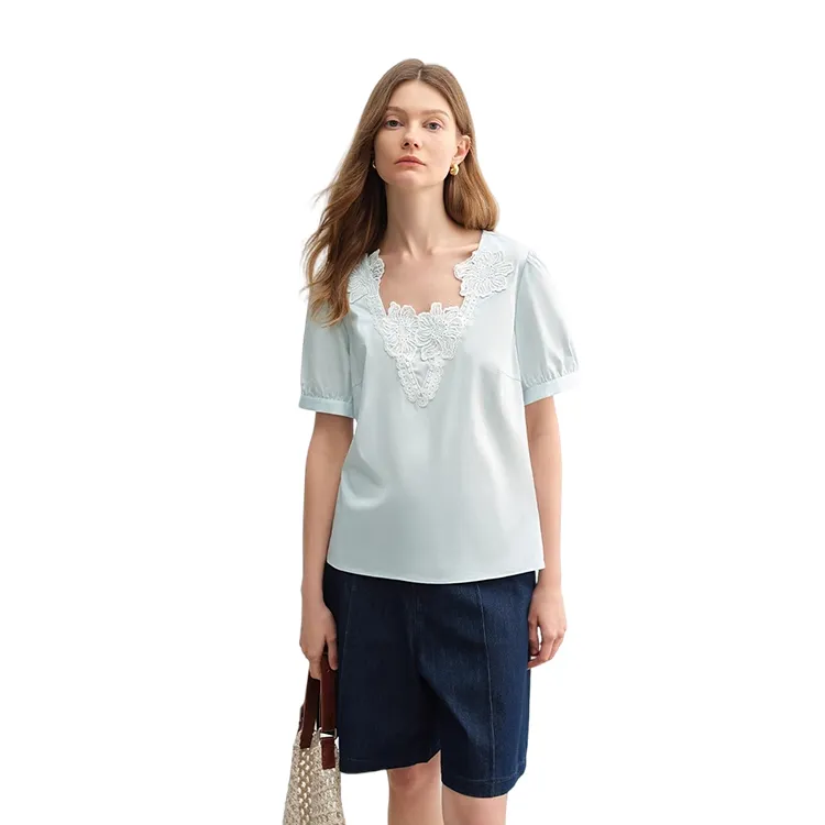HDFULERN Shirts Women's Blue-2