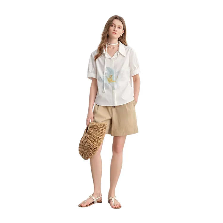 HDFULERN Shirts Women's White-2