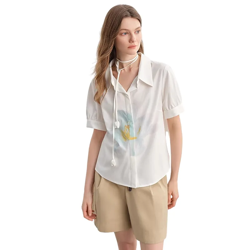 HDFULERN Shirts Women's White-3