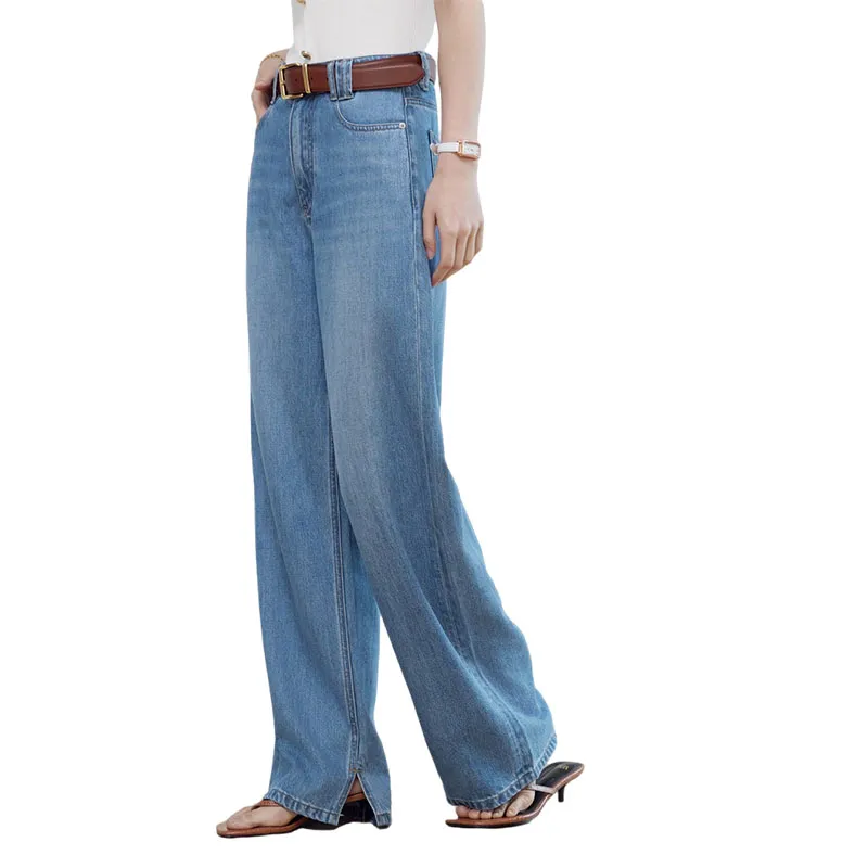 HDFULERN Jeans Women's Denim Blue-4
