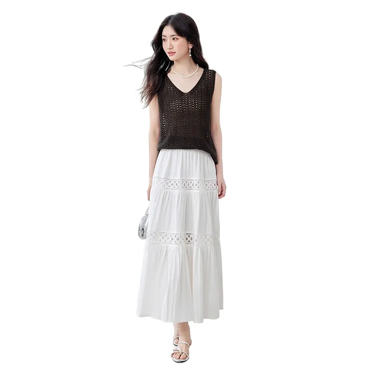HDFULERN Casual Long Skirt Women's-5