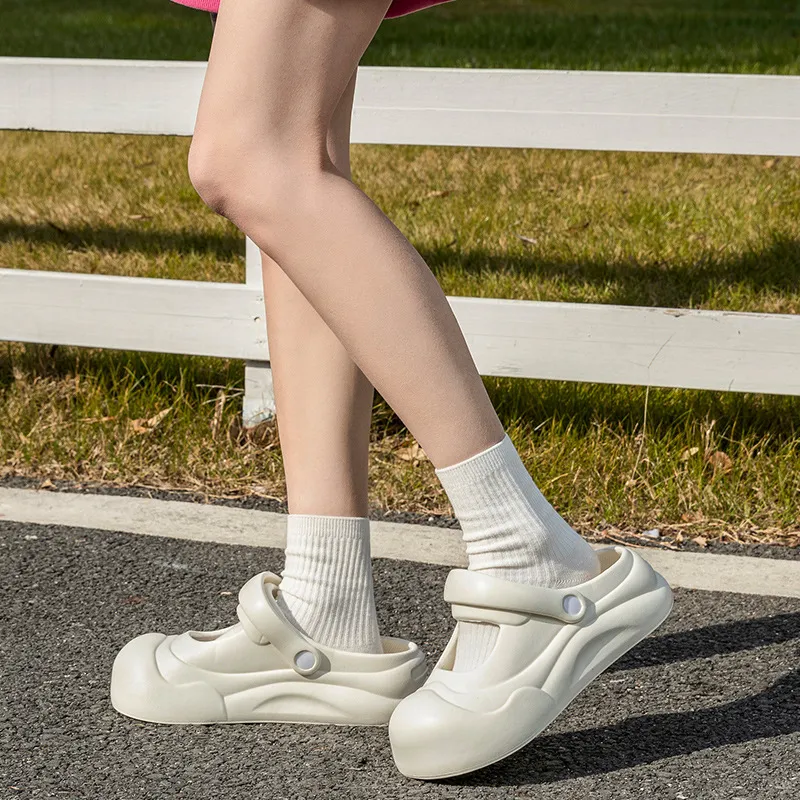 ALPLUME Slippers White, Black Apricot-1